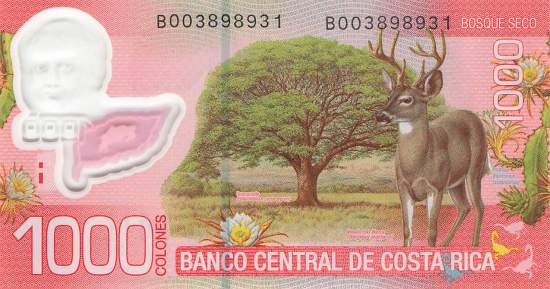 1000 Colones Costa Rica 11.12.2013